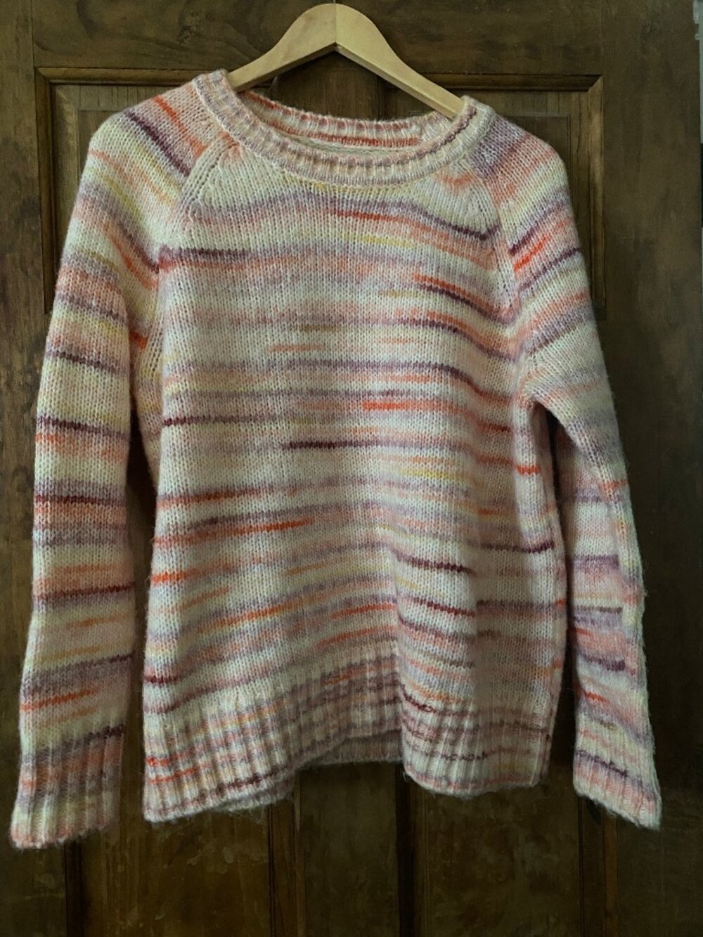 LOFT women's pink stripe sweater
